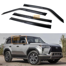 Fits for 2024-2025 Lexus GX550 JDM 3D Wavy Mugen Style Window Visors Rain Guards Deflectors
