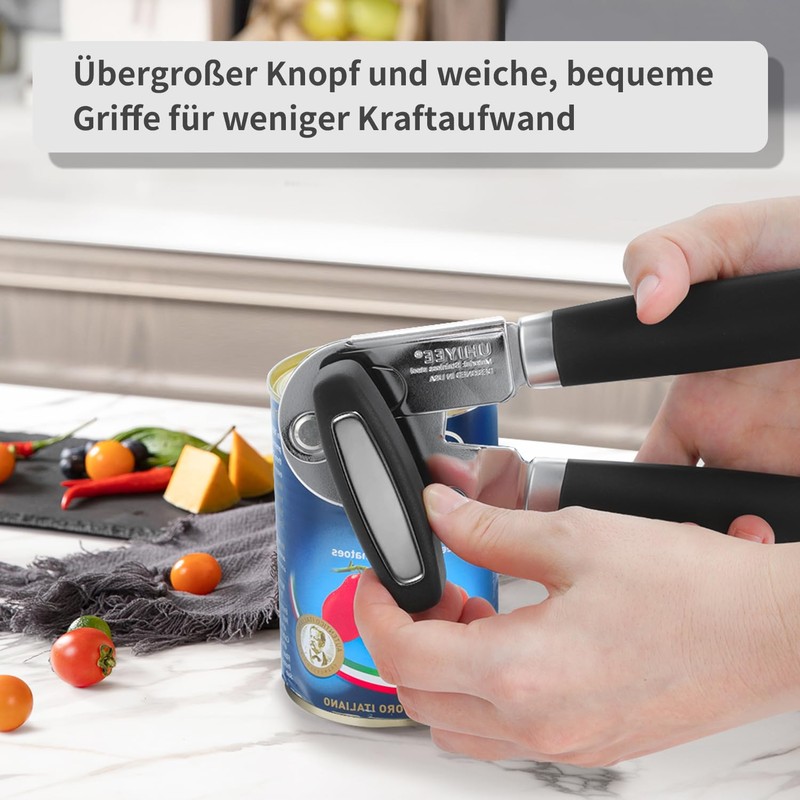 Manual Can Opener, UHIYEE Premium Can Opener Without Sharp Edges,
