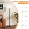 Modern Floor Lamp Simple Design with White Shade, Foot Pedal