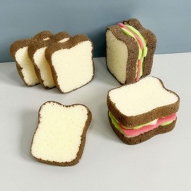 Kichvoe 4pcs Double-Sided Dish Sponge Kitchen Scrub Pads for Cleaning Lightweight Quick-Drying for Dishes Pots Sinks More