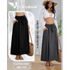 Velvelhall 3 Pack Women’s Pleated Long Skirts A Line Elastic