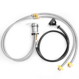 Professional Beauty Salon Shampoo Sink Bowl Faucet and Sprayer Kit with Vacuum Breaker and Flexible Spray Hose - Faucet Extended Set, Additional Hoses and Connectors