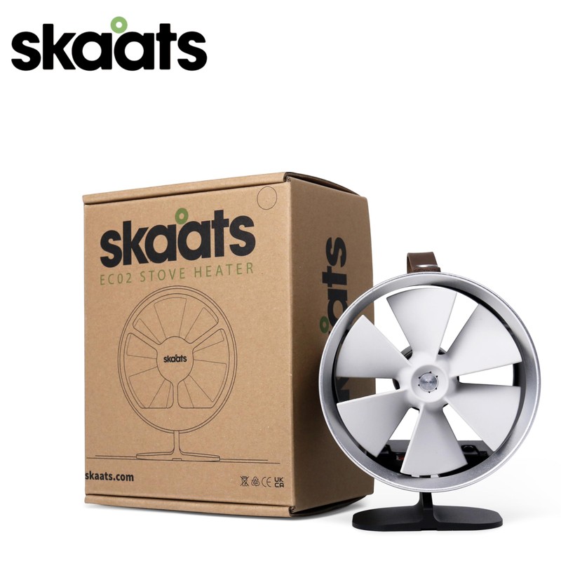 Skaats Premium Stove Top Fan for Wood Burners - Black