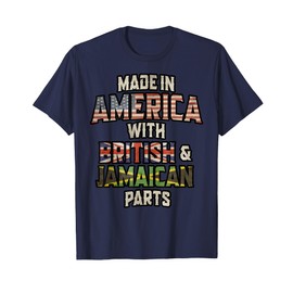 Jamaican And British Made In America Mix Heritage Vintage T-Shirt
