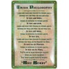 Tin Sign 20 x 30 cm Domed Irish Philosophy There