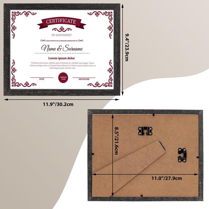 PETAFLOP Wooden 8.5 x 11 Picture Frame Set of 18,