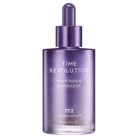 Missha Time Revolution Night Repair Ampoule 5X, 70ml, 1 ea / 미샤 타임 레볼루션 나이트리페어 앰플 5X, 70ml, 1개