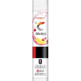 CELSIUS Cranberry Lemon On-the-Go Powder Stick Packs, Zero Sugar (14 Sticks per Pack)