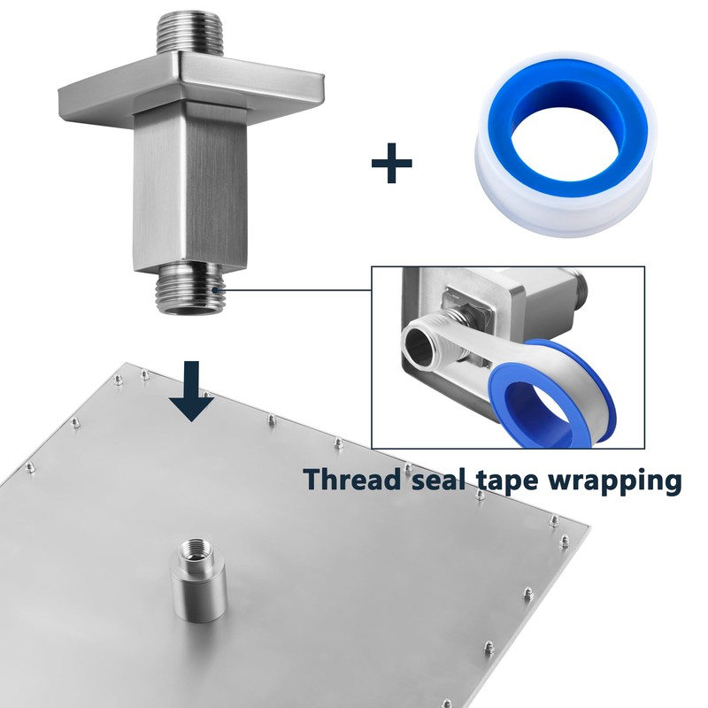 Straight Shower Arm with Flange, Ceiling Mount 3 Inches Rain