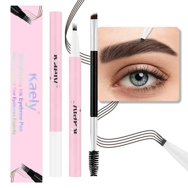 evpct Kaely 2Pcs Black Brown Magic Microblading Eyebrow Contouring Pen