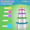 UPTRUST 304 Stainless Steel Containers with Lids, 5-Pack Stackable Snack
