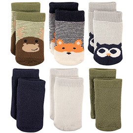 Luvable Friends Unisex Baby Newborn and Baby Socks Set, Moose, 6-12 Months