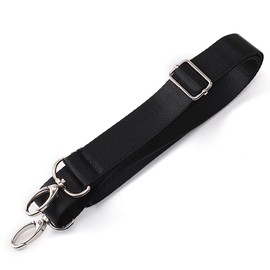 JIHUOO 1 Inch Nylon Shoulder Bag Belt Adjustable Crossbody Bag Strap Black Long Bag Strap Laptop Bag Replacement Belt Strap with Hooks