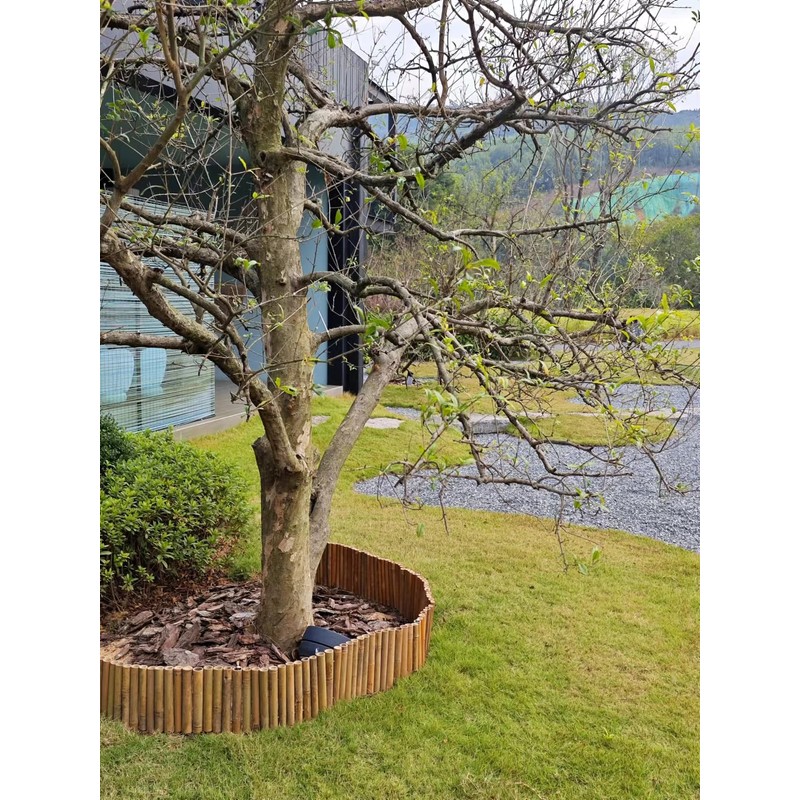 HTWNK Bamboo 2 Pack Short Fence Outdoor Landscape Edging Flexible