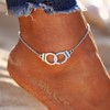 Atentuyi Handcuff Anklet Gold Ankle Bracelet Beach Anklet Barefoot Beach