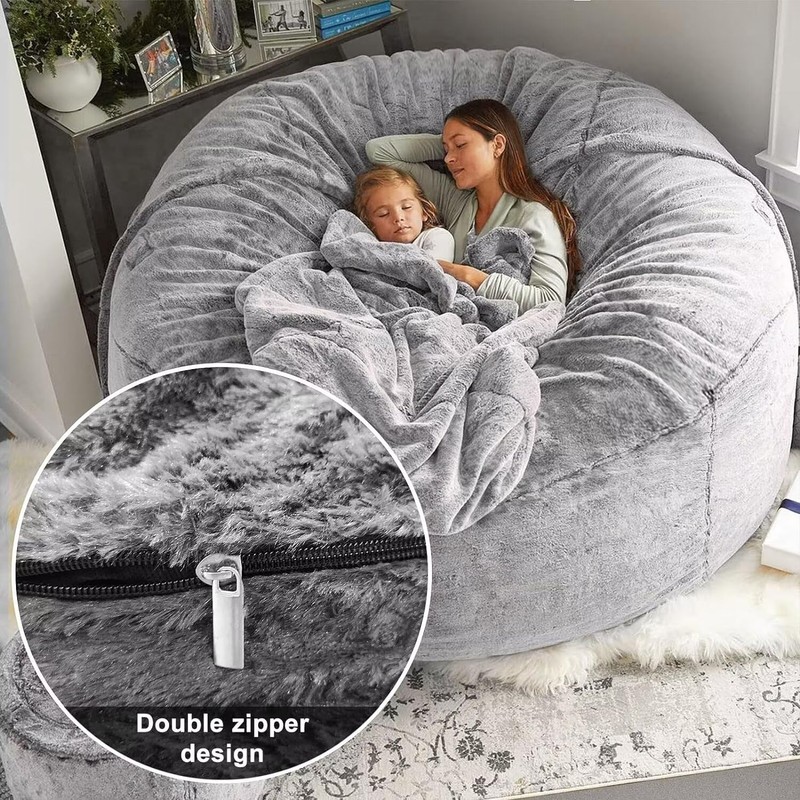 FIEATES Bean Bag Chair for Adults Kids No Filling Comfy