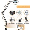 12X Large Magnifying Glass with Light and Clamp, Real Glass,