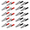 10 x Crocodile Clips Set, Red & Black, 55 mm,