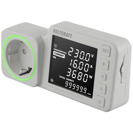 VOLTCRAFT SEM5000 Dual Energy Cost Meter Cost Forecast, Alarm Function, Adjustable Current Tariff, Data Logger Function