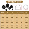 Pack of 160 Cover Caps for Nuts, Plastic Caps for