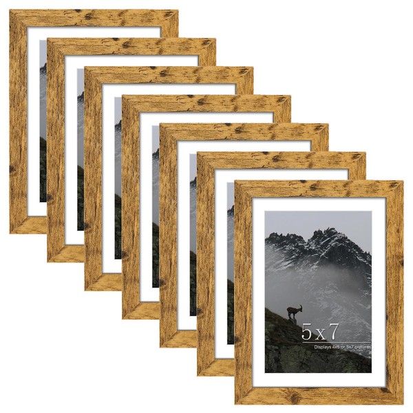 Picrit 5x7 Picture Frame Set of 7, Display 5x7 with