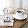 4.8 in Coffee Spoon Set With Holder, Swan Spoon And