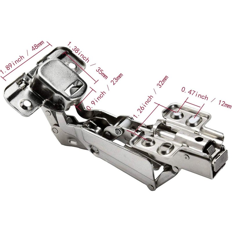 LUCKYBEE 175 Degree Hinge 2 Pack Concealed Hinges Slide Hinges