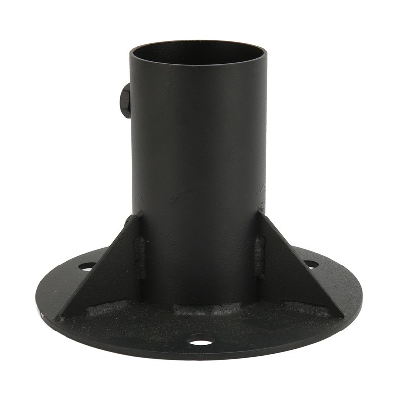 Chain Link Fence Pole Floor Flange, Heavy, Solid Fence Post
