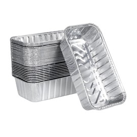 BondOnLum 2lb Aluminum Loaf Baking Pans,Heavy Duty Foil Baking Container for Baking Holiday Treats Food Storage, Takeout,Homemade or Commercial- 8.5 x 4.5 x 2.5(30 Pack)
