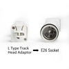 mirrea L Type Track Lighting Head to E26 Medium Screw
