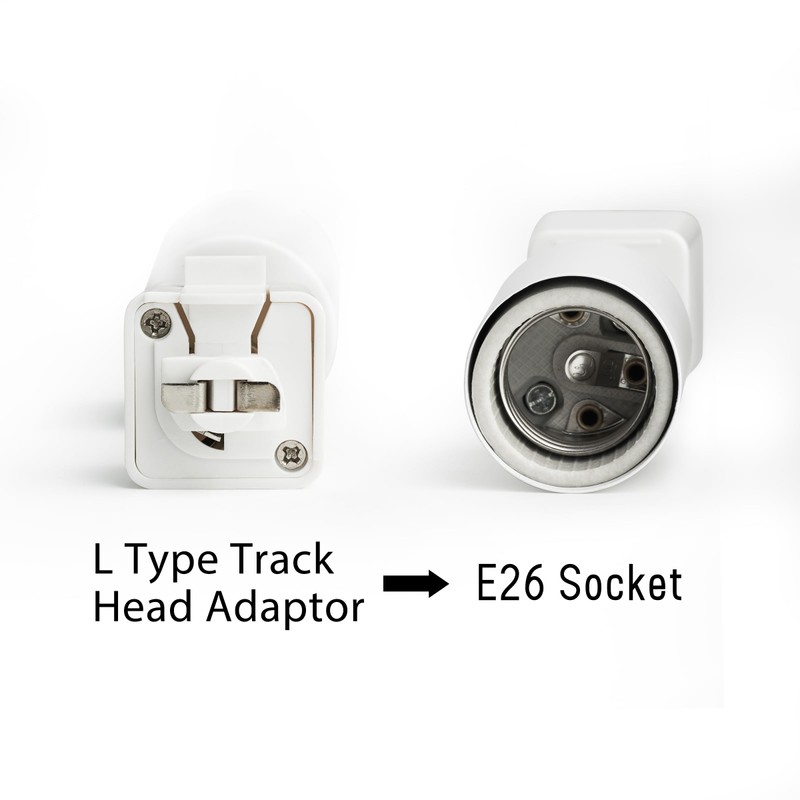 mirrea L Type Track Lighting Head to E26 Medium Screw