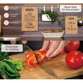 Orchroma Happy Retirement Cutting Boards for Kitchen, Retirement Gift for Woman Men Chopping Board, Going Away Farewell Appreciation Gifts for Coworkers