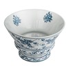 Creative Co-Op Round Blossom Porcelain Bowl, Blue and White