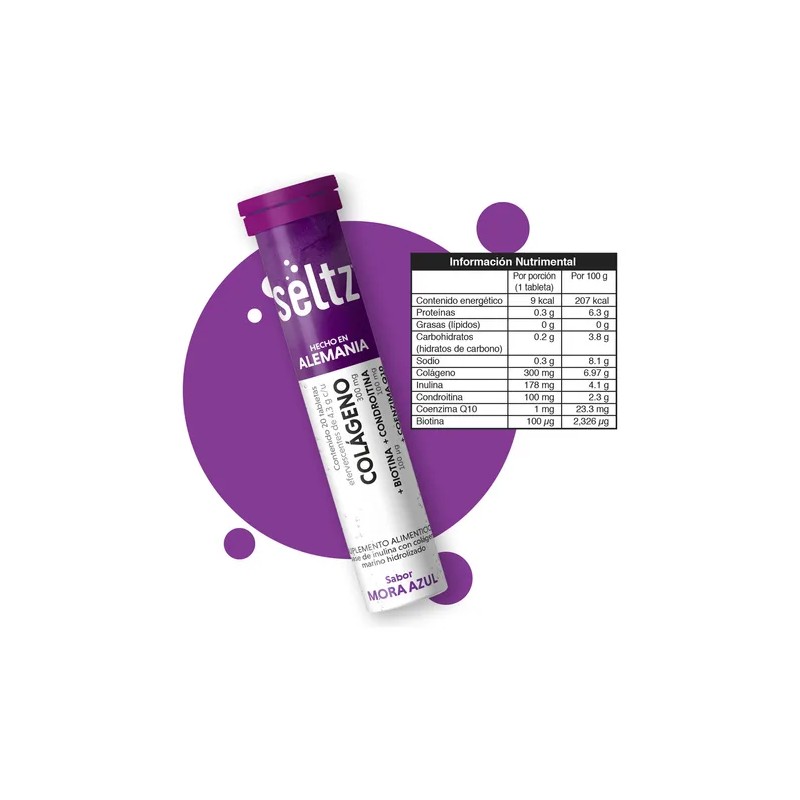 Colágeno + Coq10 + Biotina 3 Pack Seltz Tabs Efervescentes