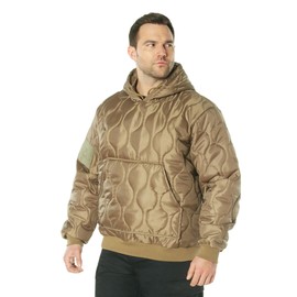 Rothco Quilted Woobie Hooded Sweatshirt, Coyote Brown - M
