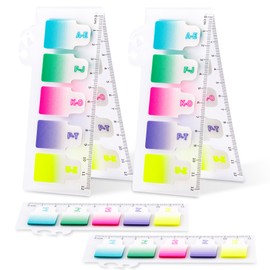 Golcellia 6 Pcs 600 Sheets Sticky Tabs - Colorful Sticky Flags with 5 Gradient Patterns - Ideal for Index, Notebook, Book, Page, Divider, Binder Tabs, Page Markers & Bible Tabs