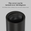 YOJIA 2.3/9L Gallon Metal Trash Can with Lid,Black,Light Luxury,Elegant Garbage