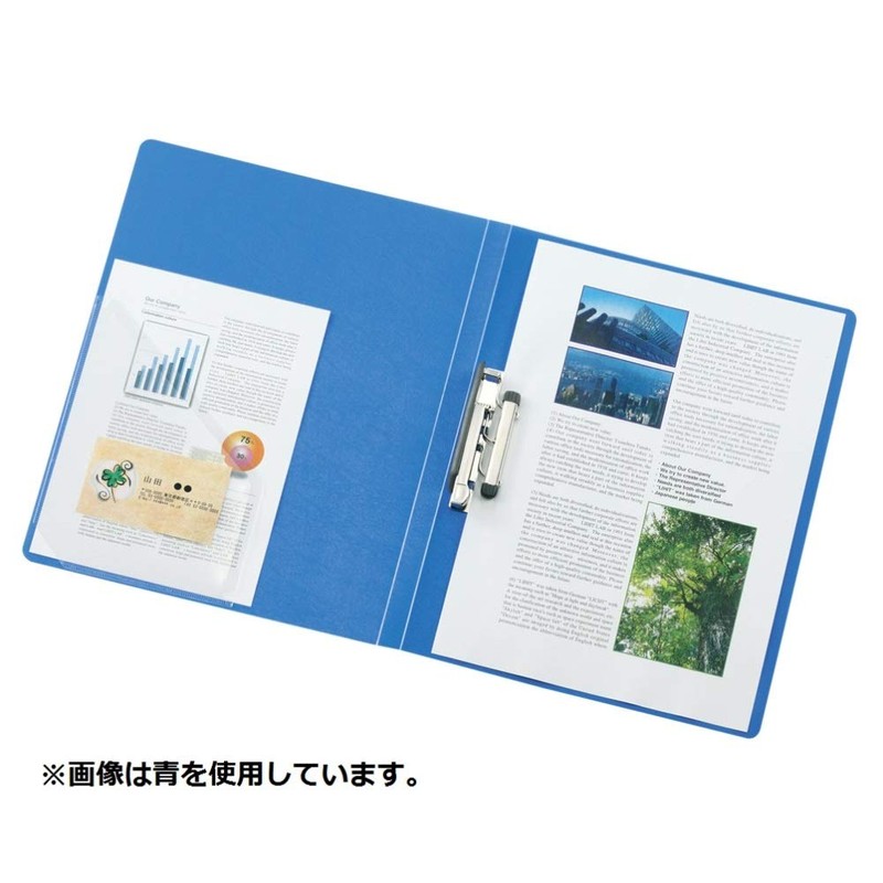 リヒトラブ バインダー パンチレスファイル A4 藍 F347-9