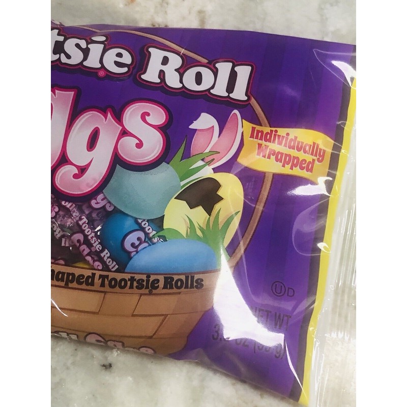 Tootsie Roll 2 Bags of Candy Coated, Egg Shaped Tootsie