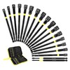 18-Piece Long Magnetic Nut Driver Set for Impact Drill, SAE