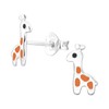 Giraffe Earrings - 925 Sterling Silver Studs