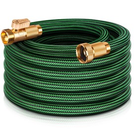 50ft Garden Hose, Flexible Water Hose with Nozzle - Lightweight Hose for Outdoor