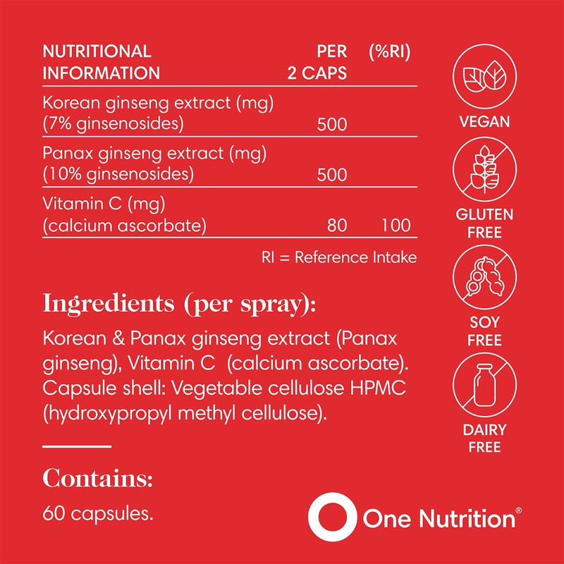 One Nutrition Ginseng Max - 60 Capsules