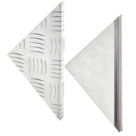 Kritkin 2 Pieces 8" x 8" x 11" Aluminum Trailer Fender Step Bracket Diamond Plate Weld on Corner for Utility Trailers, Flatbeds, Welding Installation