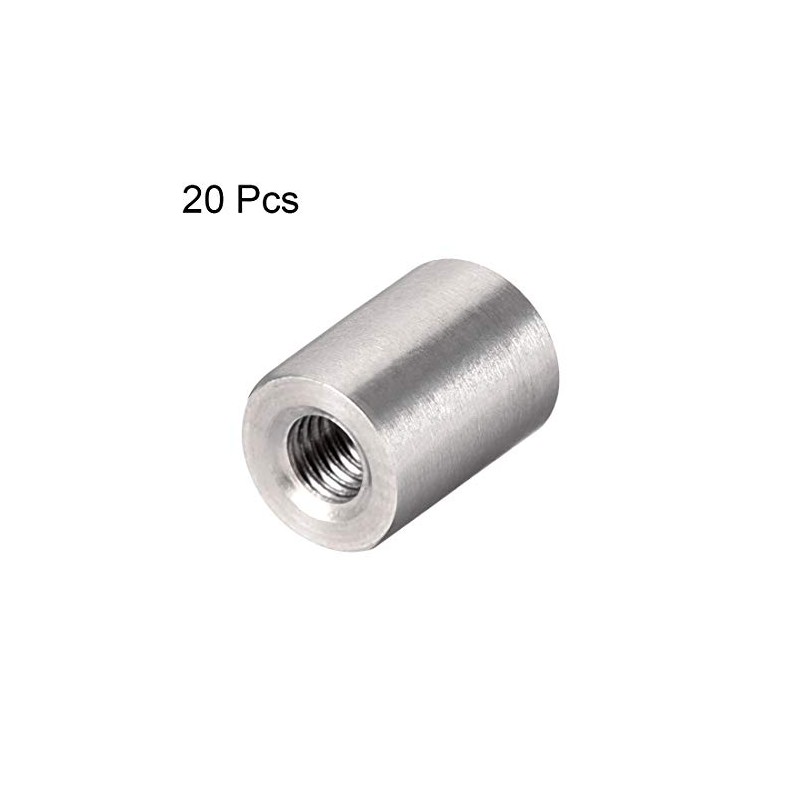 sourcing map M3 Round Connector Nuts, 304 Stainless Steel Coupling