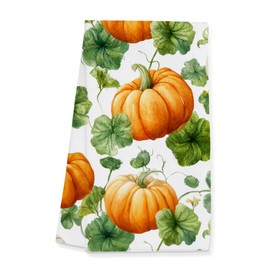 Gleegreets Pumpkin Fall Towels Gifts for Women Men, Autumn Towels for Kitchen Bathroom Decor (16x24 inches)