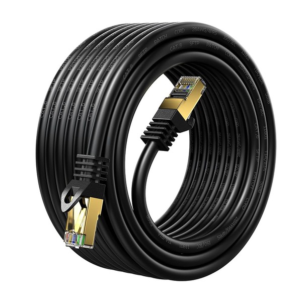Qxcynsef 295FT Outdoor Cat 6 Ethernet Patch Cable,Cat6 Internet 26AWG