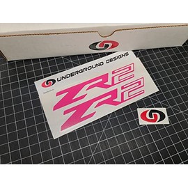 ZR2 Accent Decals Mini 6" Racing Fender Stickers (2) Colorado Silverado 2015-2023 Select Colors: (Hot Pink)