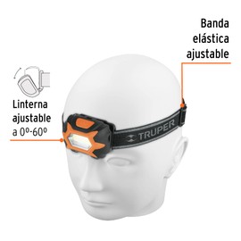 TRUPER LI-CA-150, Linterna de cabeza, 150 lúmenes, 1 LED