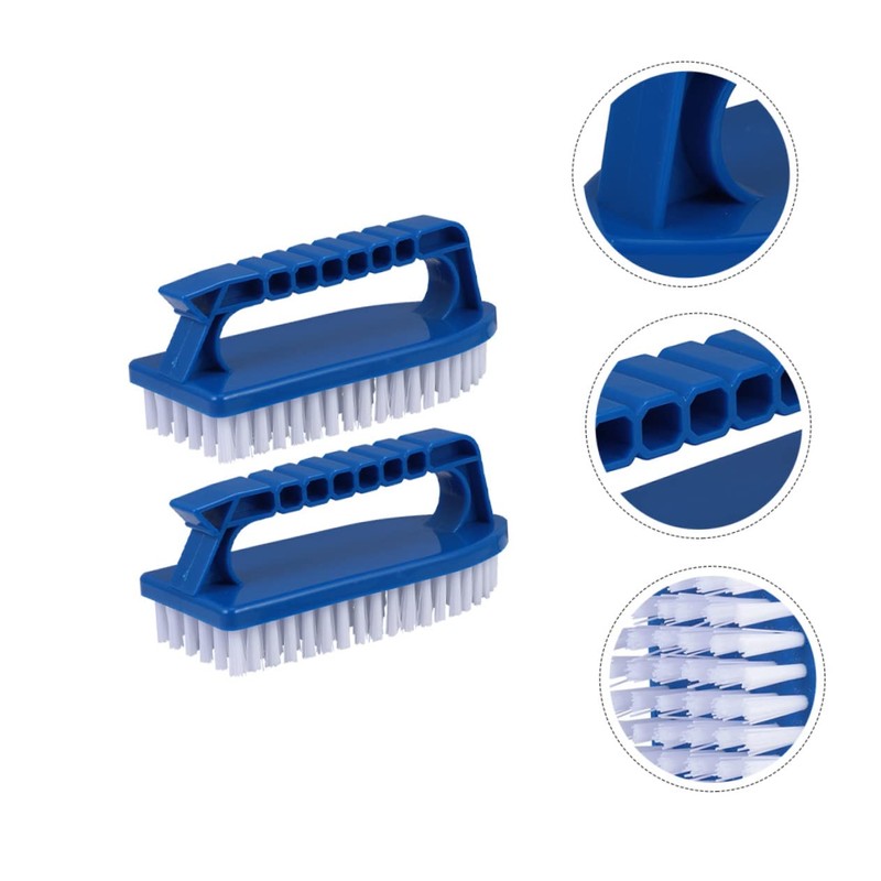 IWOWHERO 2pcs Heavy Duty Scrub Brush with Comfort Grip Handheld